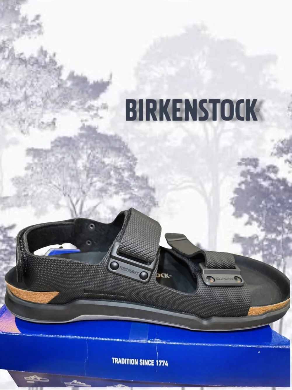 NWT Birkenstock Tatacoa Futura Black Men's Sandals Size 45 / US 12-12.5 NIB